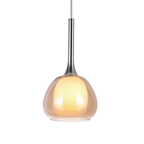 LAMPE SUSPENDUE 1 LUMIÈRE AMBRE HUBA - Suspension 