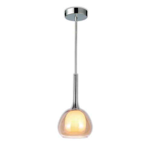 LAMPE SUSPENDUE 1 LUMIÈRE AMBRE HUBA - Suspension 