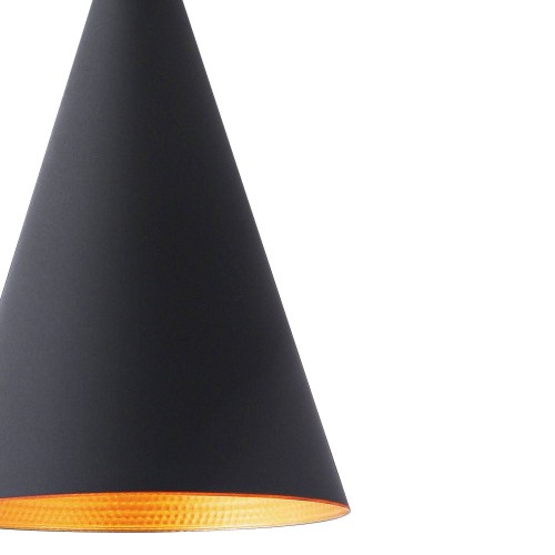 LAMPE SUSPENDUE 1 LUMIÈRE NOIR BELL - Suspension 