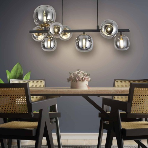 LAMPE SUSPENDUE 8 LUMIÈRES OKO - Suspension