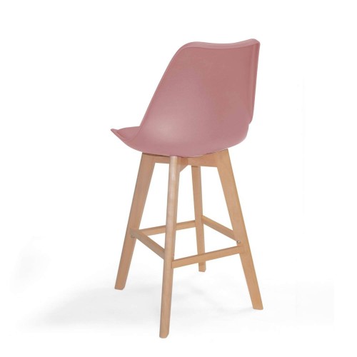 TABOURET HAUT NEW TOWER WOOD NUDE - Tabourets de bar 