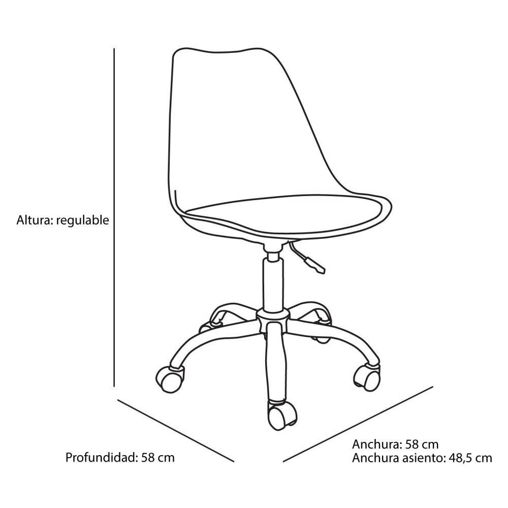 Chaise de bureau New Tower vert à roulettes | Vente de Meubles Online