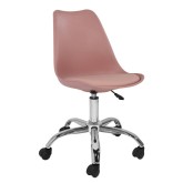 Chaise New Tower Office teinte nude, chaise de bureau ergonomique à roulettes