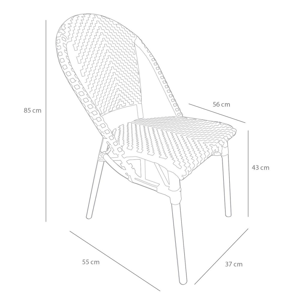 Chaise d'extérieur rétro Euphoria | Vente de Meubles Online