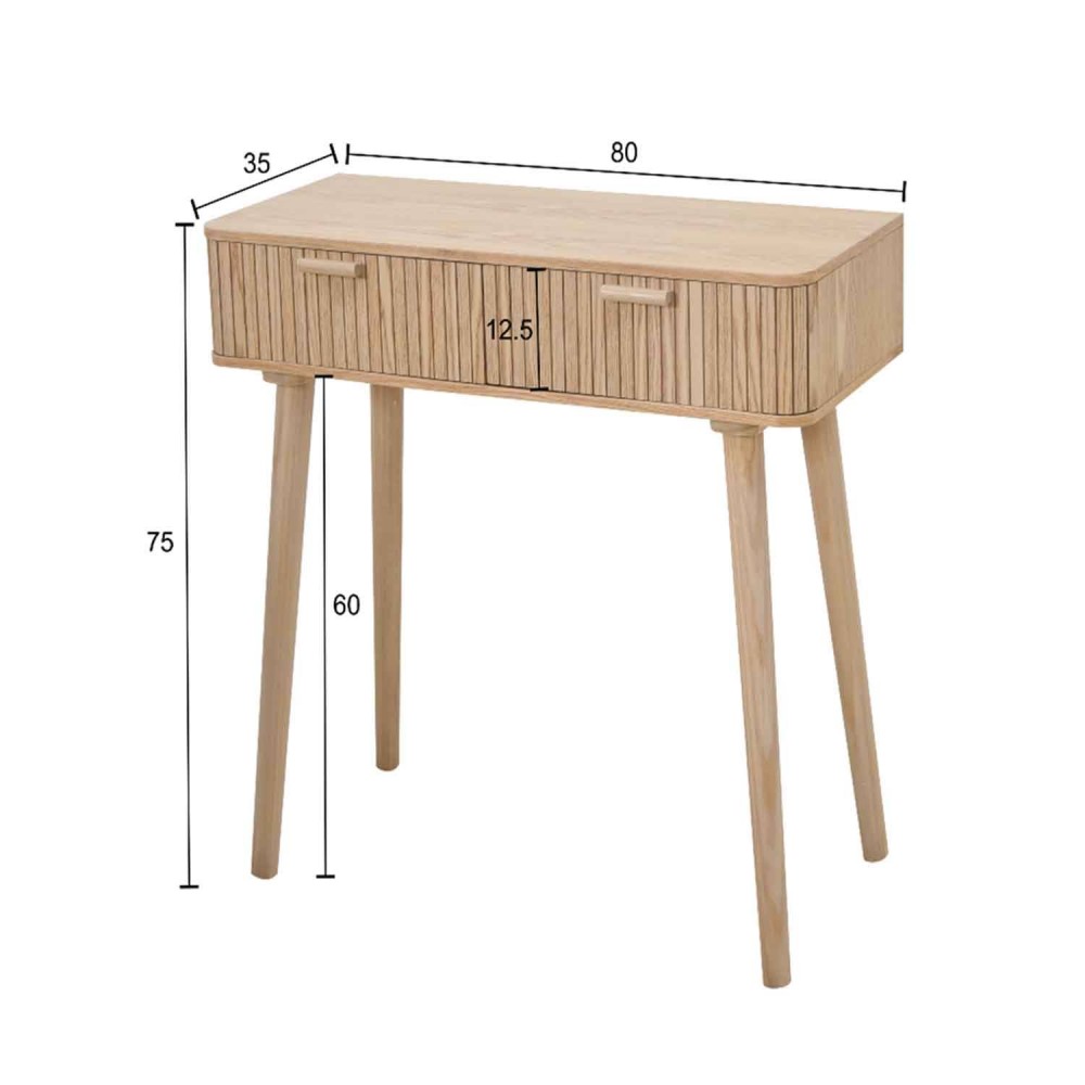 Table console naturelle avec 2 tiroirs | Vente de Meubles Online