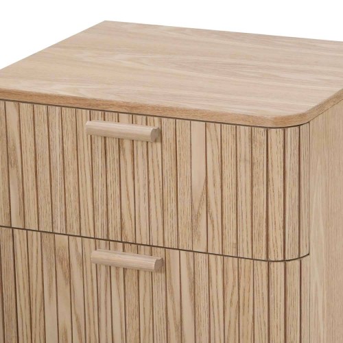 Table de chevet naturelle avec 2 tiroirs | Vente de Meubles Online