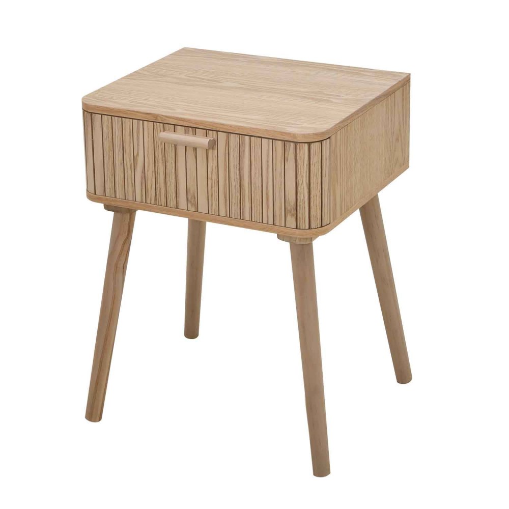 Table d'appoint Texas avec 1 tiroir, bois avec rangement pratique