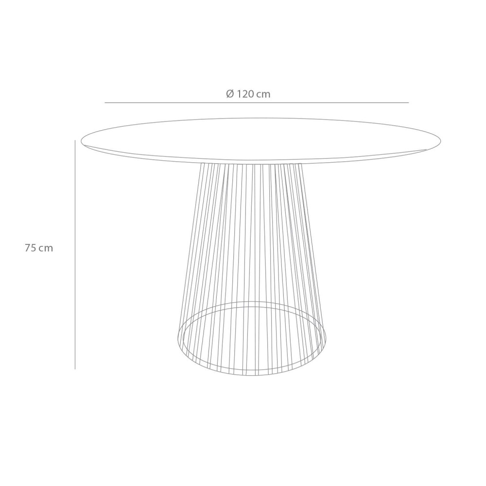 Table de salle à manger ronde Tina 120 CM | Vente de Meubles Online