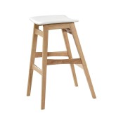 Tabouret haut Zira au design minimaliste, structure légère et assise confortable