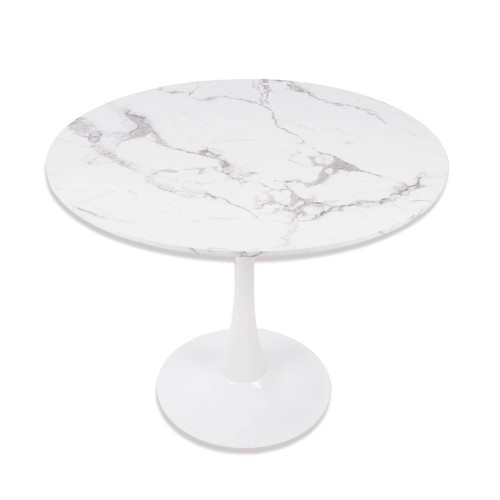 Table Ibiza ronde Ø90 CM marbre blanc | Vente de Meubles Online