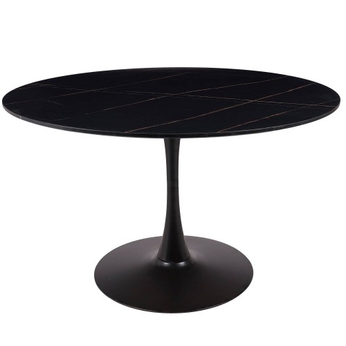 Table Ibiza ronde Ø120 CM marbre noir | Vente de Meubles Online