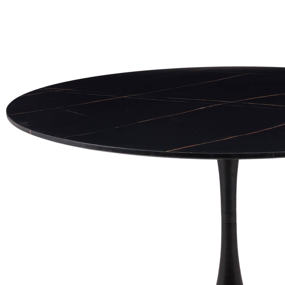 Table Ibiza ronde Ø120 CM marbre noir | Vente de Meubles Online