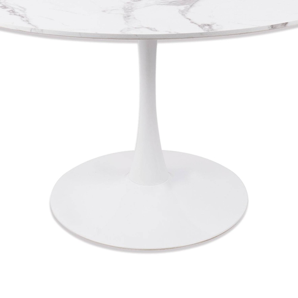 Table Ibiza ronde Ø120 CM marbre blanc | Vente de Meubles Online