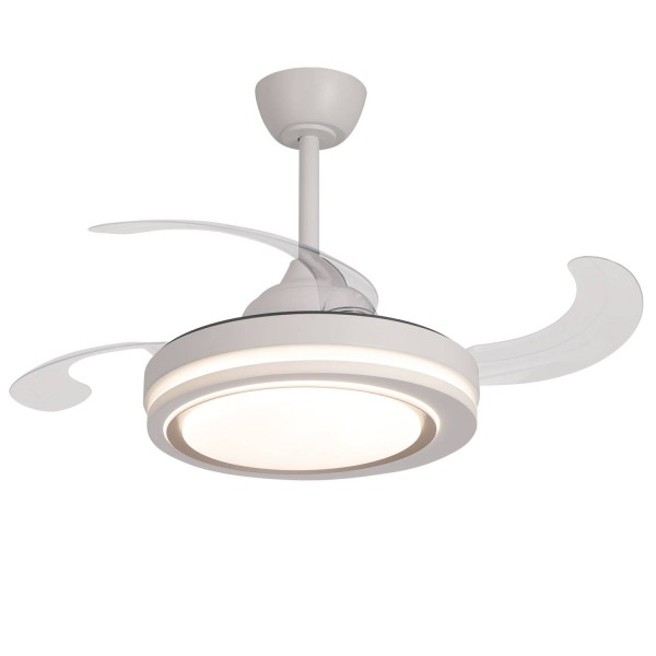 Ventilateur Bakar 4 pales pliables et LED 38W, efficacité énergétique 2