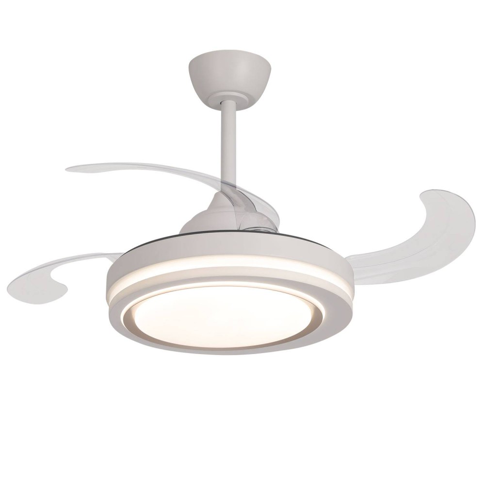 Ventilateur à 4 pales pliables LED 38W Bakar | Vente de Meubles Online