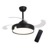 Ventilateur Robby 4 pales pliables et LED 38W, design moderne pour plafond