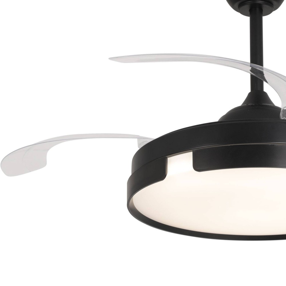 Ventilateur 4 pales pliables LED 48W Robby | Vente de Meubles Online