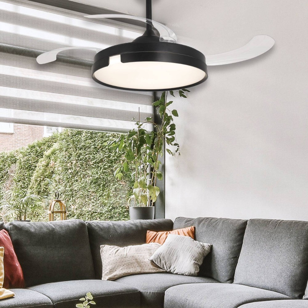 Ventilateur 4 pales pliables LED 48W Robby | Vente de Meubles Online