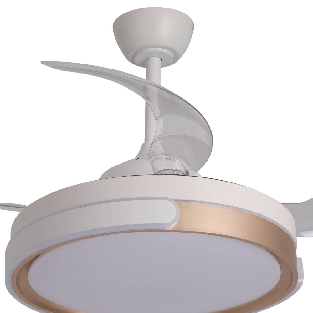 Ventilateur 4 pales pliables LED 48W Leo | Vente de Meubles Online
