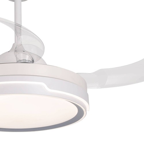 Ventilateur 4 pales pliables LED 48W Silver | Vente de Meubles Online