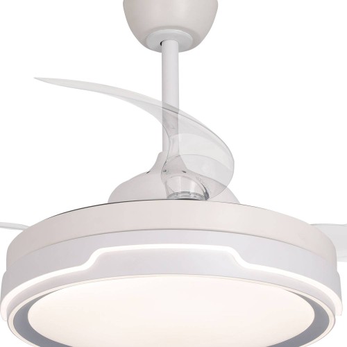 Ventilateur 4 pales pliables LED 48W Silver | Vente de Meubles Online