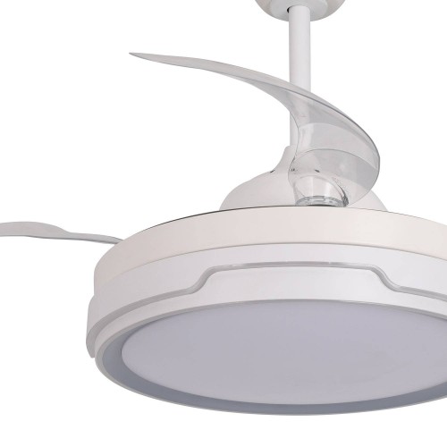 Ventilateur 4 pales pliables LED 48W Silver | Vente de Meubles Online