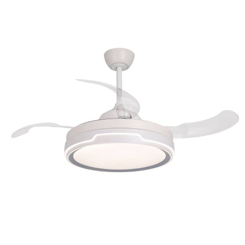 Ventilateur 4 pales pliables LED 48W Silver | Vente de Meubles Online