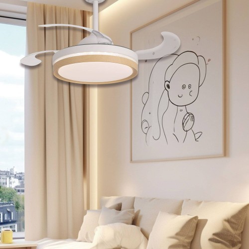 Ventilateur à 4 pales pliables LED 38W Argus | Vente de Meubles Online