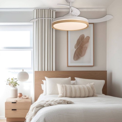 Ventilateur 4 pales pliables LED 48W Argus | Vente de Meubles Online