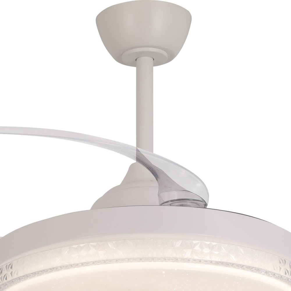 Ventilateur 4 pales pliables LED 48W Klaas | Vente de Meubles Online