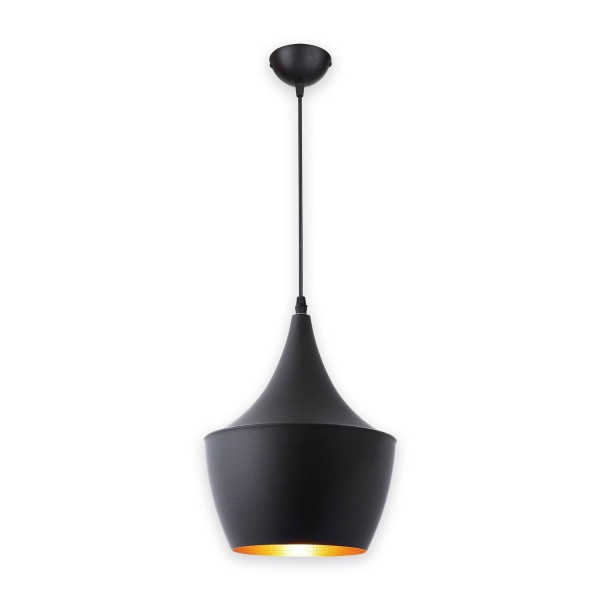 Suspension Cup 1 lumière coloris noir, design minimaliste et élégant