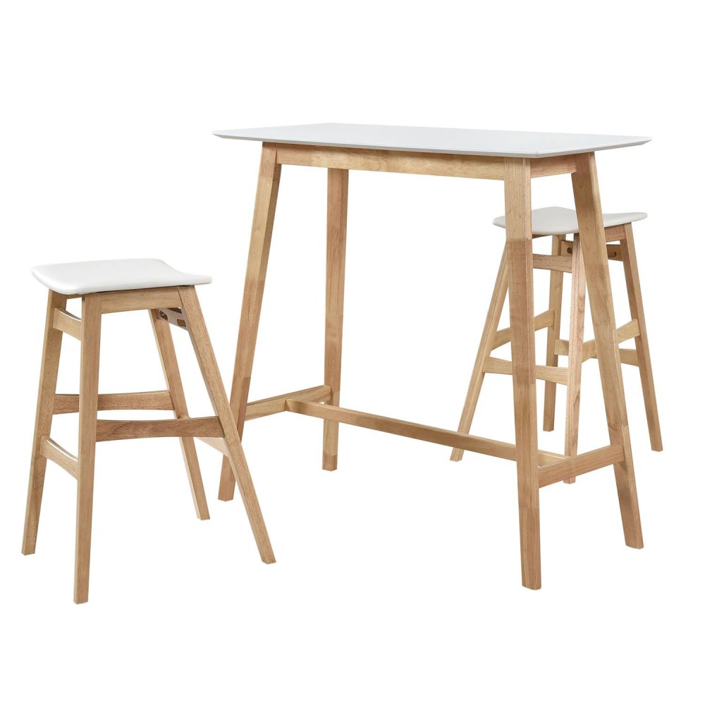 Pack Zira table nordique haute et 2 tabourets | Vente de Meubles Online