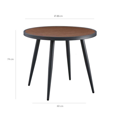 Pack table et 4 chaises Orleans industriel | Vente de Meubles Online