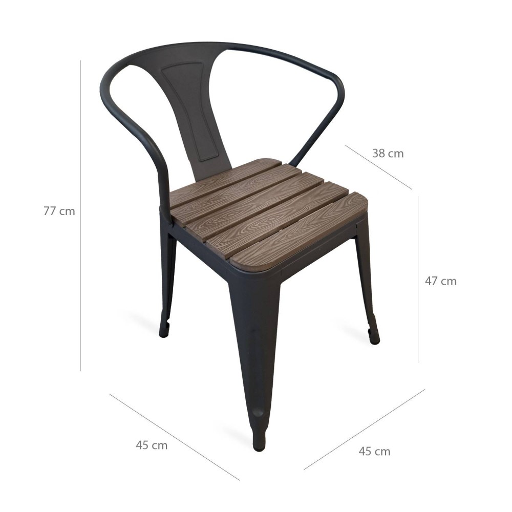 Pack table et 4 chaises Orleans industriel | Vente de Meubles Online