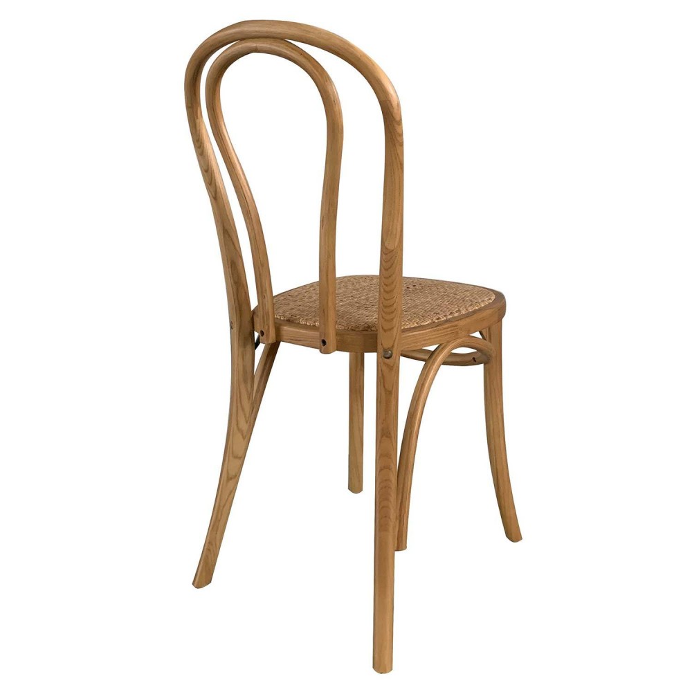 Pack 2 chaises Folie naturel en bois et rotin | Vente de Meubles Online