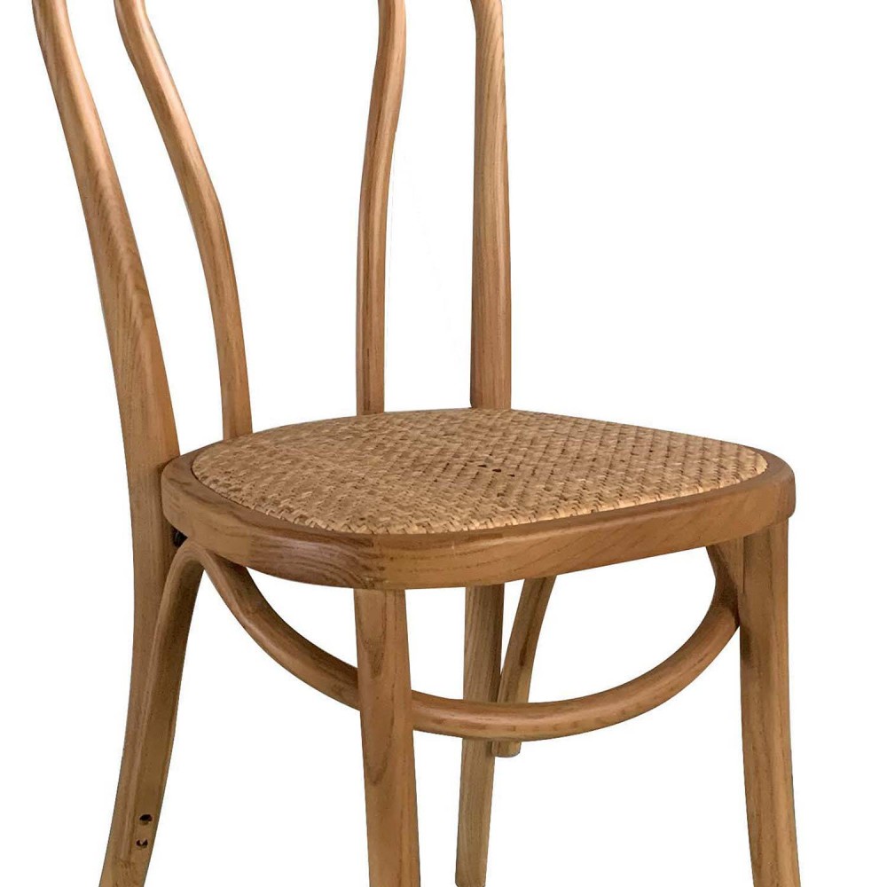 Pack 2 chaises Folie naturel en bois et rotin | Vente de Meubles Online