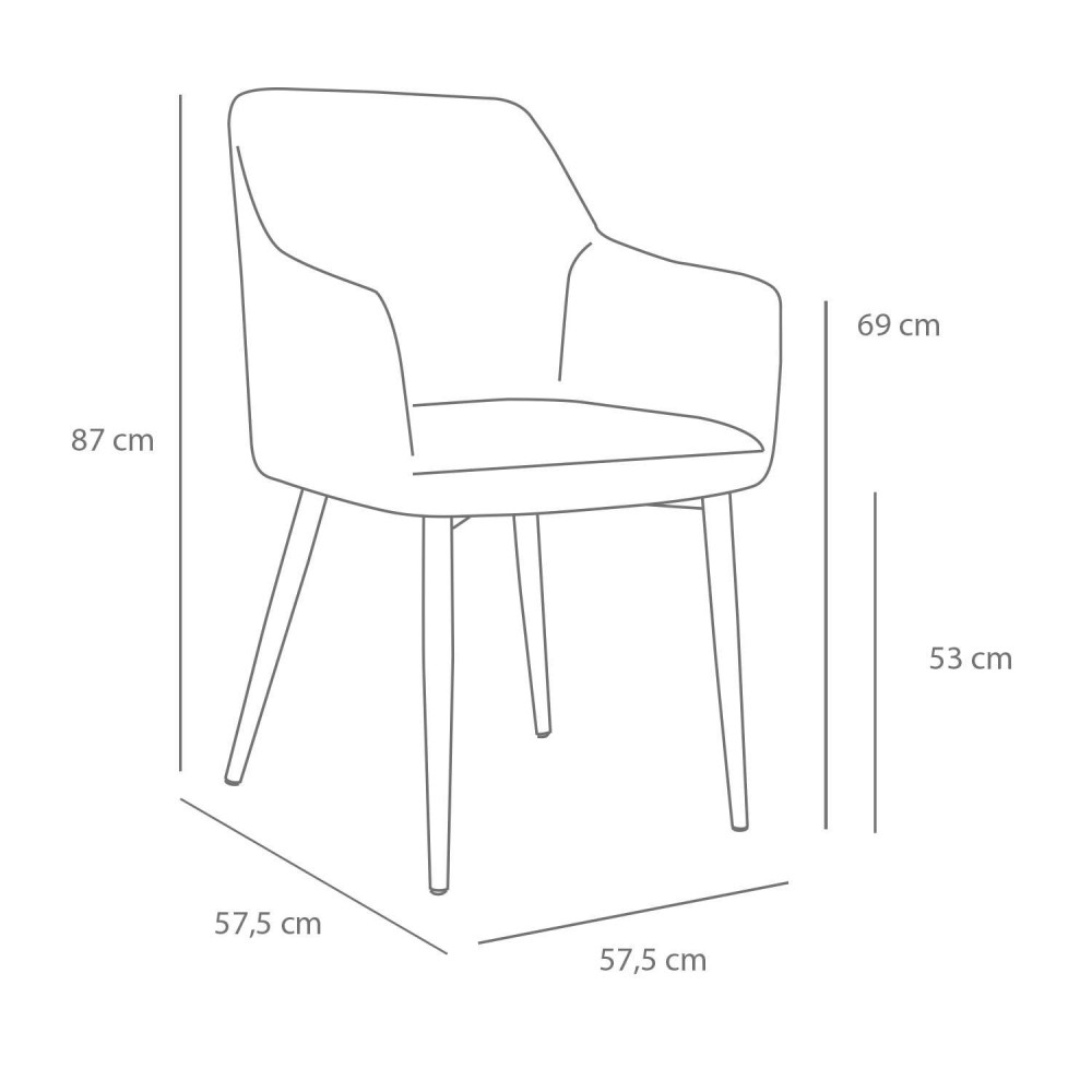 Fauteuil Berta nordic en velours | Vente de Meubles Online