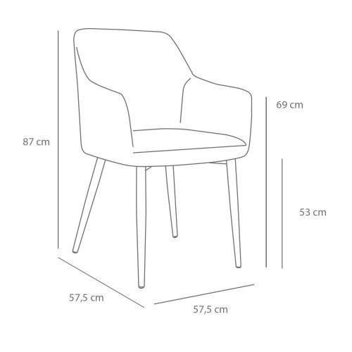 Fauteuil Berta nordic en velours | Vente de Meubles Online