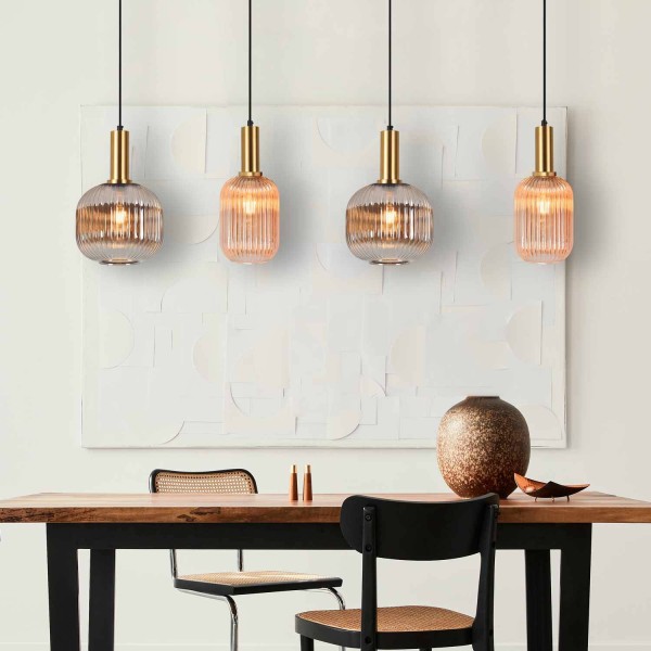Glory Mix Lampe rectangulaire à 4 lumières - Vente en ligne de meubles 2