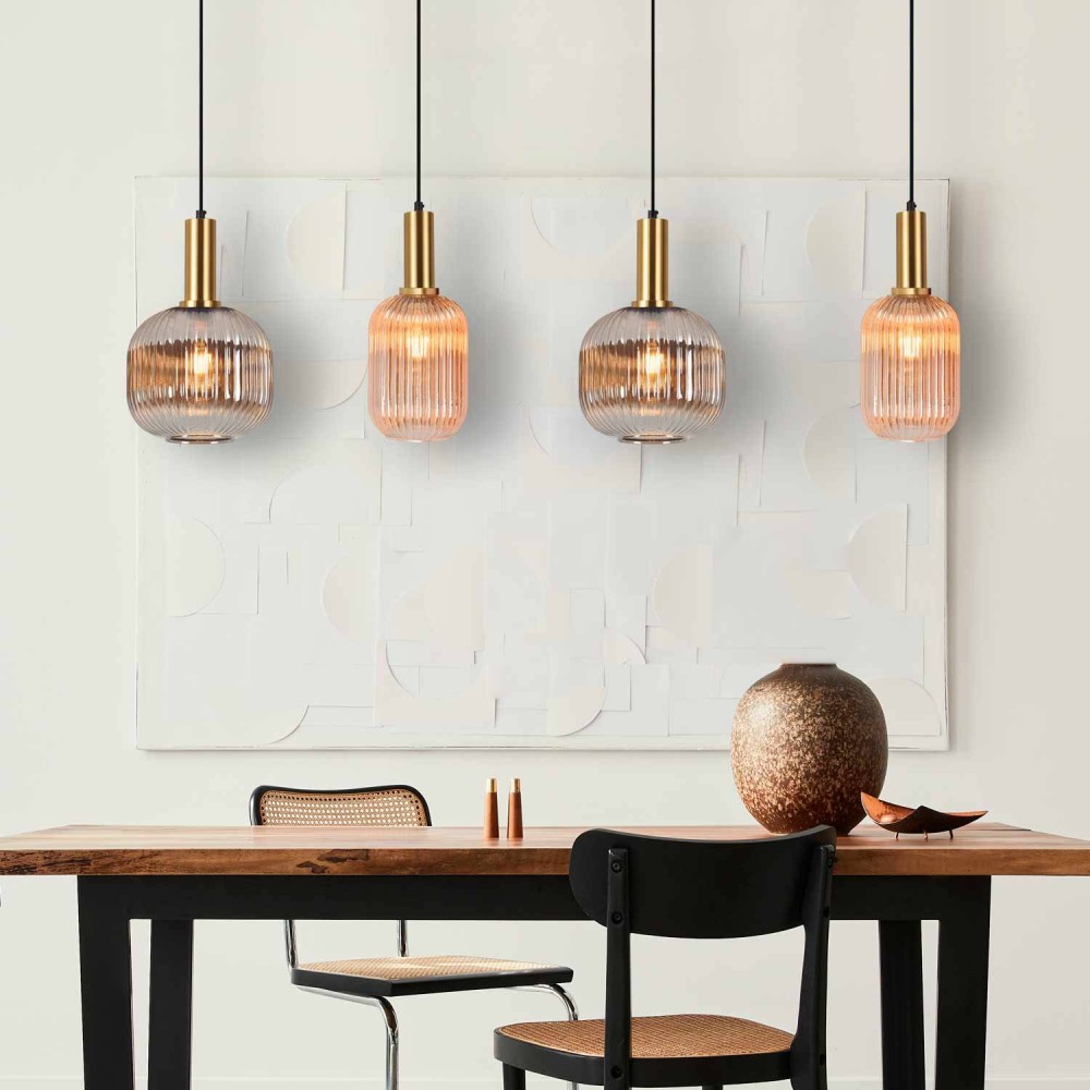 Glory Mix Lampe rectangulaire à 4 lumières - Vente en ligne de meubles