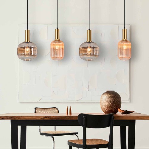 Glory Mix Lampe rectangulaire à 4 lumières - Vente en ligne de meubles