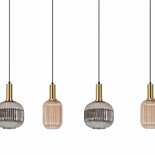 Glory Mix Lampe rectangulaire à 4 lumières - Vente en ligne de meubles