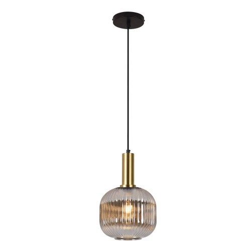 Lampe suspendue 1 lumière Vega Fumé : Vente  Meubles Online