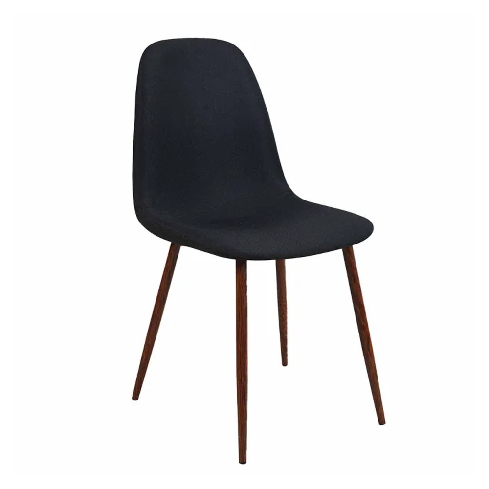 Chaise Coro capitonnée en bois de noyer, tapissée avec boutons décoratifs, style classique élégant