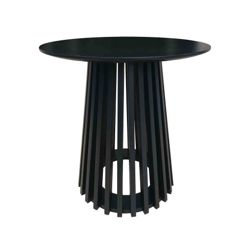 Table basse Tina ronde en noir, design moderne et minimaliste