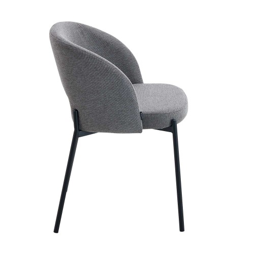 Chaise tapissée couleur grise | Vente de meubles en ligne
