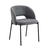 Chaise tapissée couleur grise | Vente de meubles en ligne