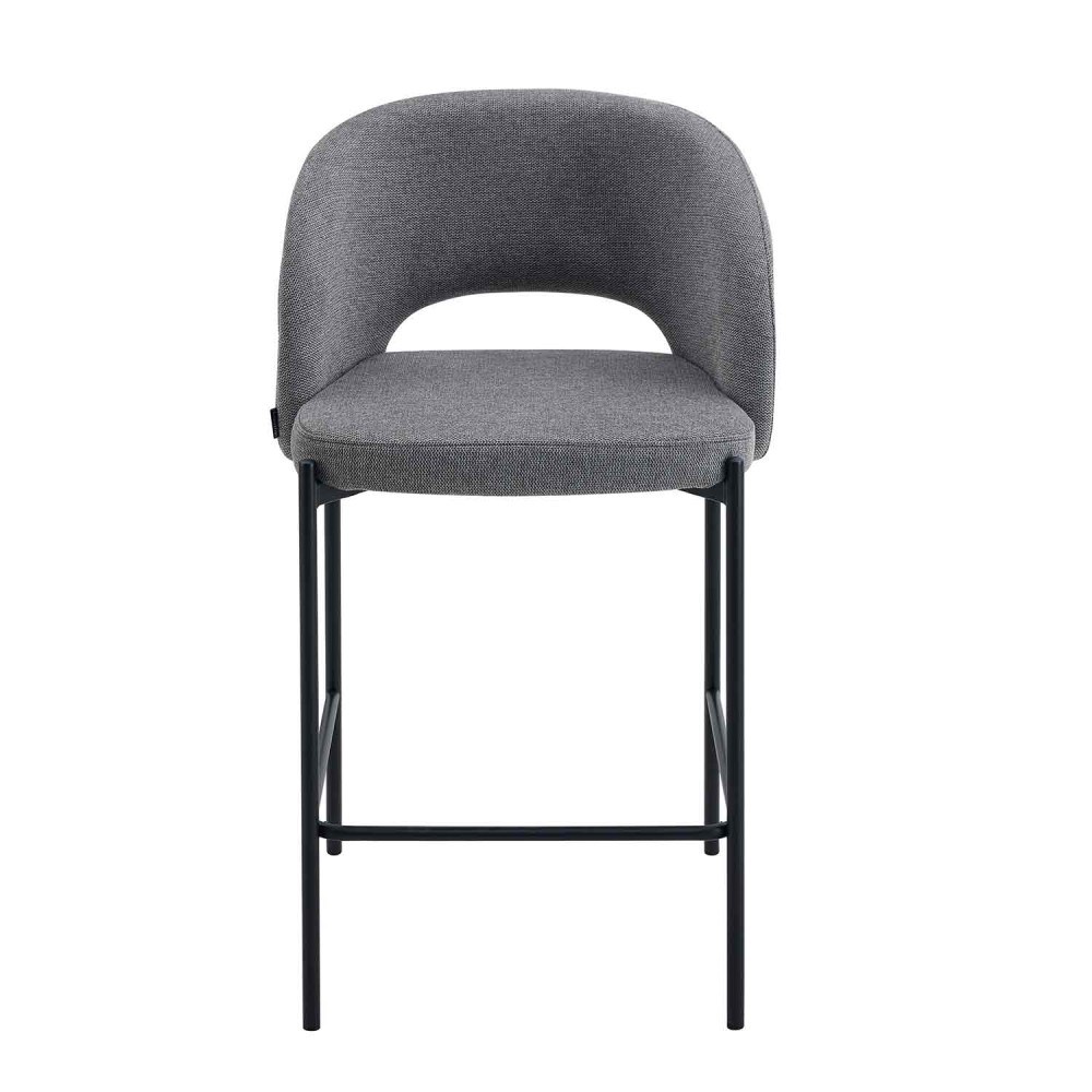 Tabouret rembourré gris | Vente de Meubles en Ligne