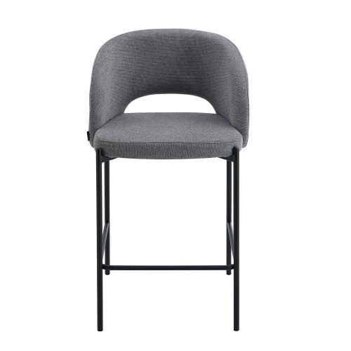 Tabouret rembourré gris | Vente de Meubles en Ligne