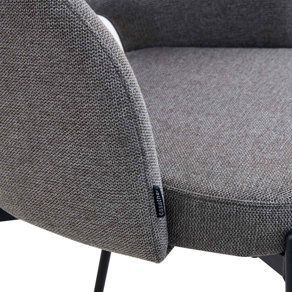 Tabouret rembourré gris | Vente de Meubles en Ligne